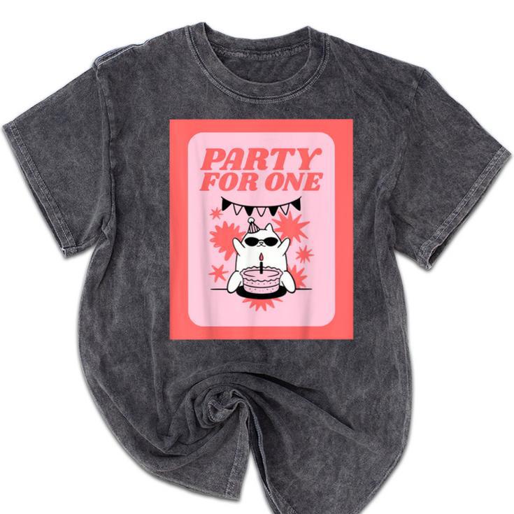 Cool Fun Cute Party Introvert Cat Character Mineral Wash Tshirts Cool Fun Cute Party Introvert Cat Character Mineral Wash Tshirts