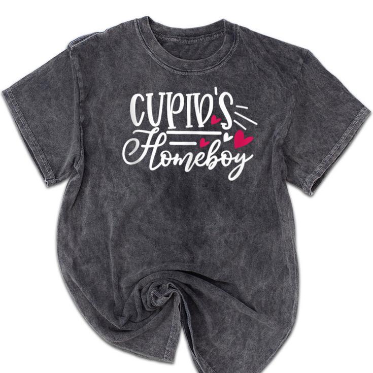 Cupid's Homebody Introvert Valentine's Day Home Mineral Wash Tshirts