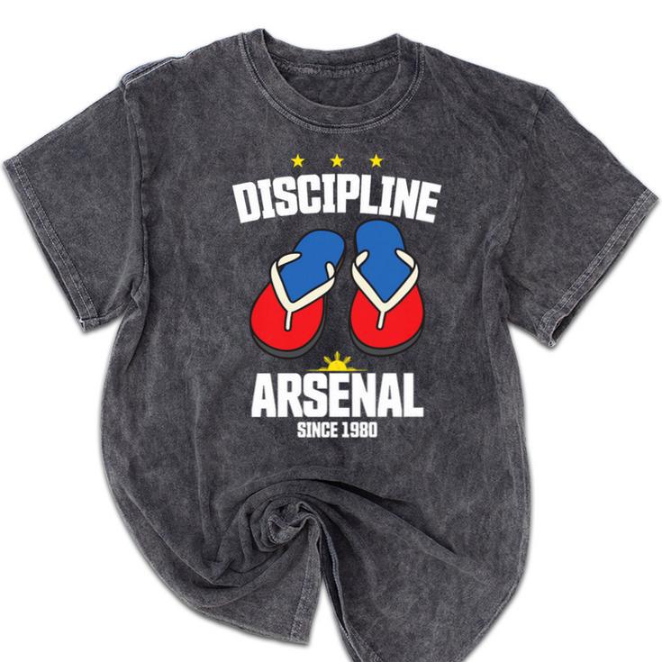 Discipline Arsenal Pinoy Nostalgia Filipino Tsinelas Premium Tri-Blend Mineral Wash Tshirts