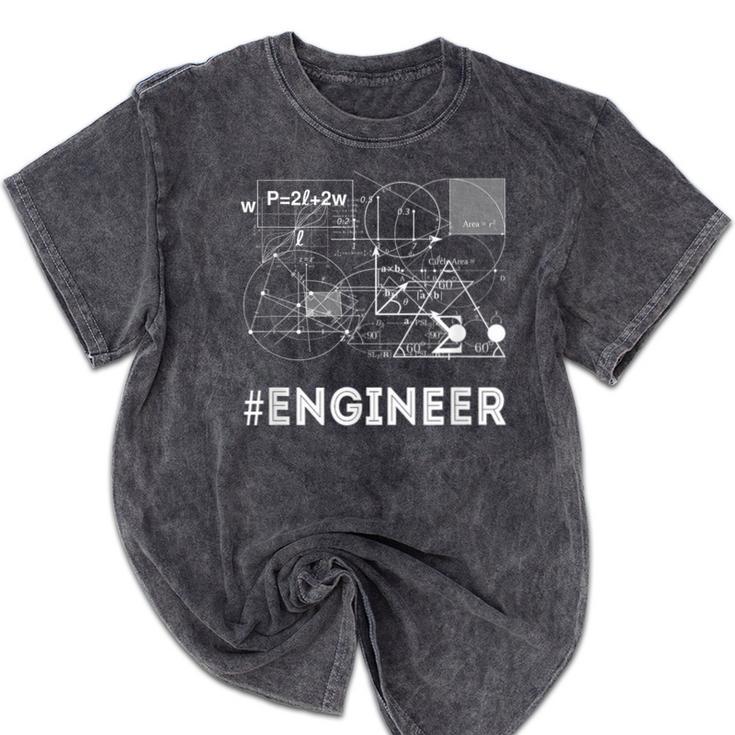 ENGINEER MATH COLLEGE GIFT IDEA GRADUATION T-SHIRT GRAPHIC Mineral Wash Tshirts