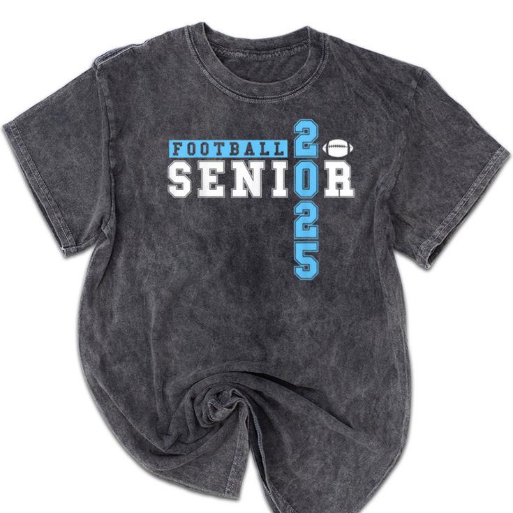 Football Senior Night Football Senior 2025 Graduation 27 Mineral Wash Tshirts