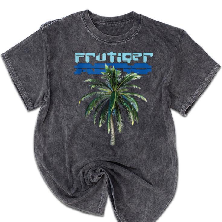 Frutiger Aero Palm Tree Y2k Aesthetic 2000s Trend Mineral Wash Tshirts