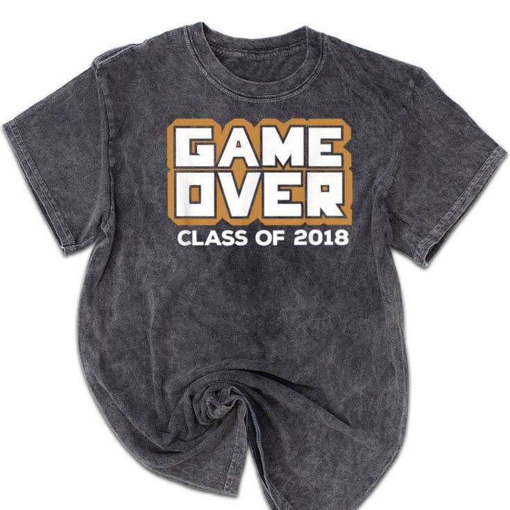 Game Over Class Of 2018 Graduation Shirt Mineral Wash Tshirts