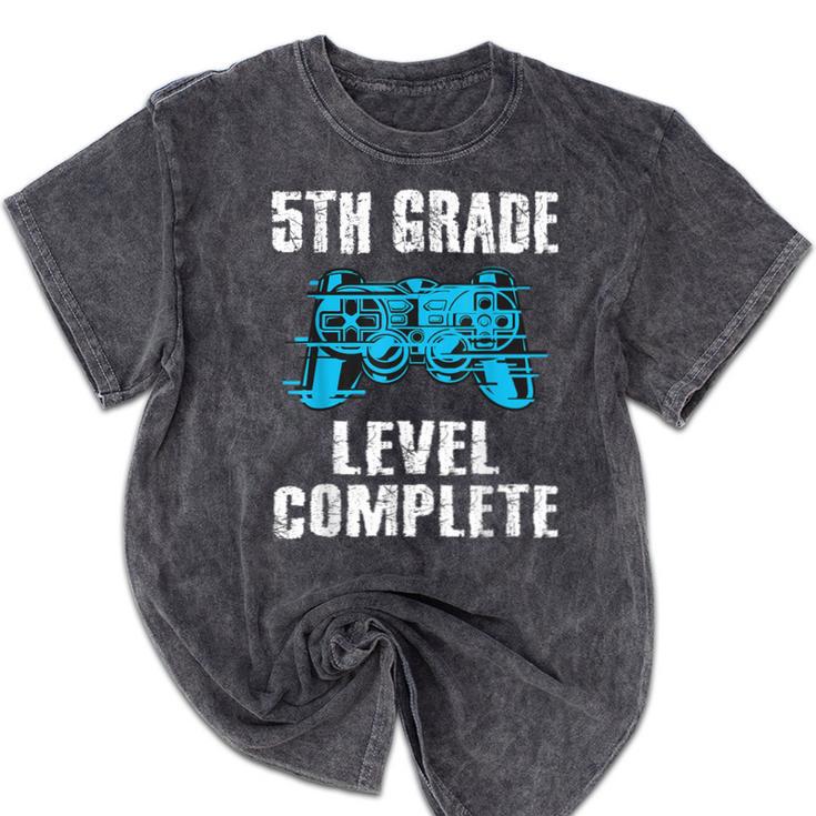 Gamer Graduation 5th Grade Level Complete Video Games Boys Mineral Wash Tshirts