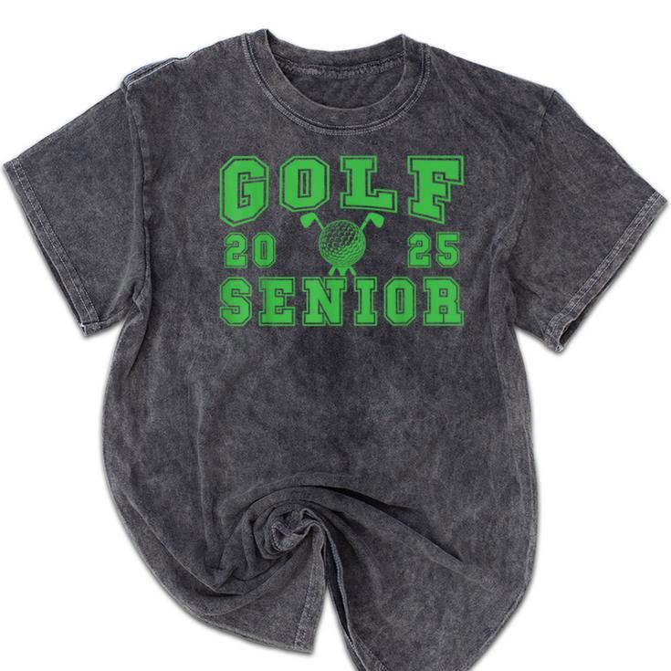 Golf Senior Night Golf Senior 2025 Graduation 32 Mineral Wash Tshirts