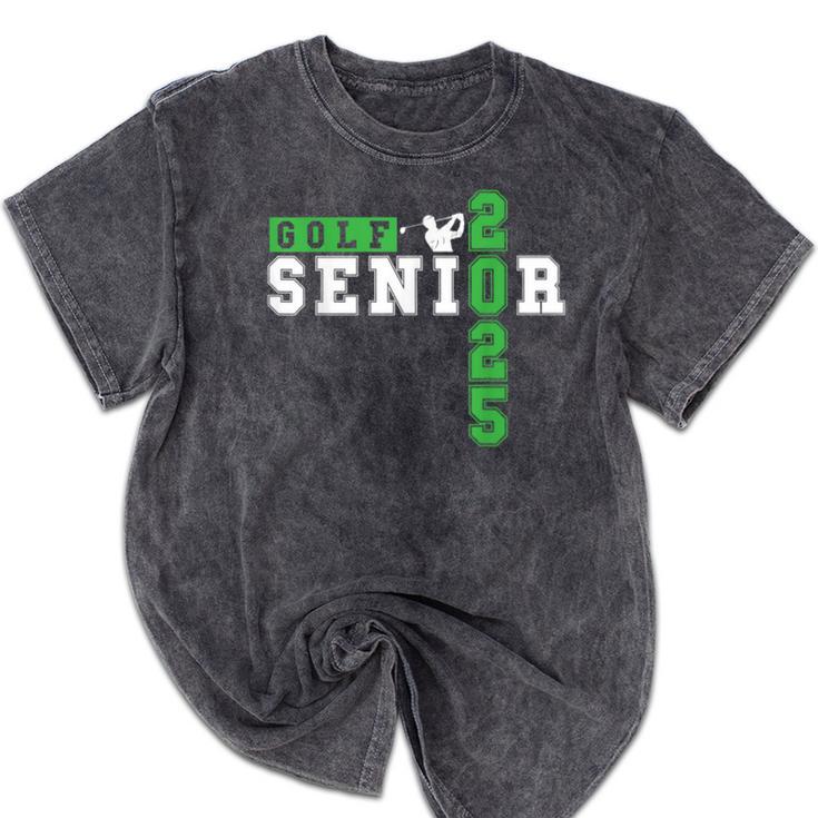 Golf Senior Night Golf Senior 2025 Graduation 33 Mineral Wash Tshirts