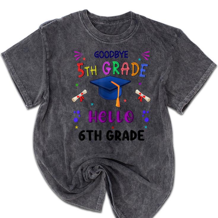 Goodbye 5th Grade Graduation 2025 6th Grade Graduate Kids Mineral Wash Tshirts