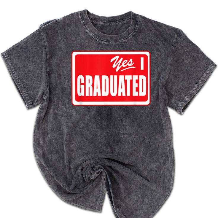 Graduate Class Of 2025 Senior Graduation End Of School Year Mineral Wash Tshirts