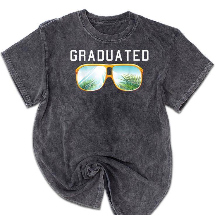 Graduated Graduation Tropical Sunglasses Mineral Wash Tshirts