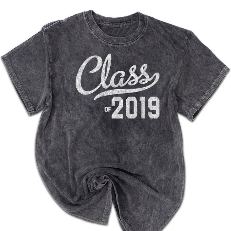 Graduation For Her Him 2019 Class Mineral Wash Tshirts