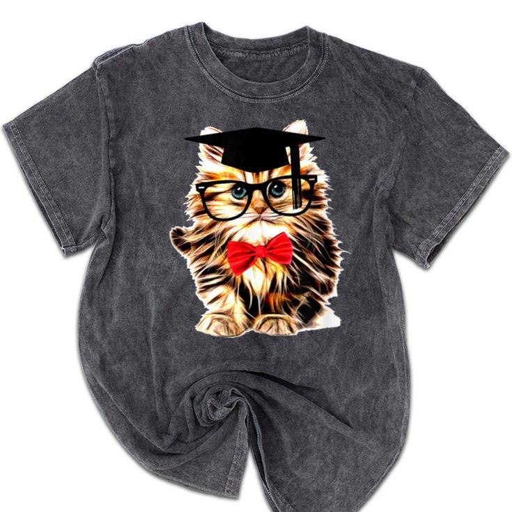 Graduation Cat Class Of 2023 Mineral Wash Tshirts