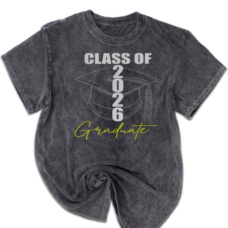 Graduation Decorations 2026 Class Of 2026 Graduate Mineral Wash Tshirts