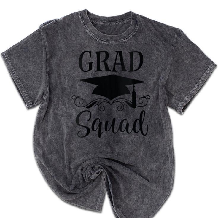 Graduation Grad Squad Mineral Wash Tshirts