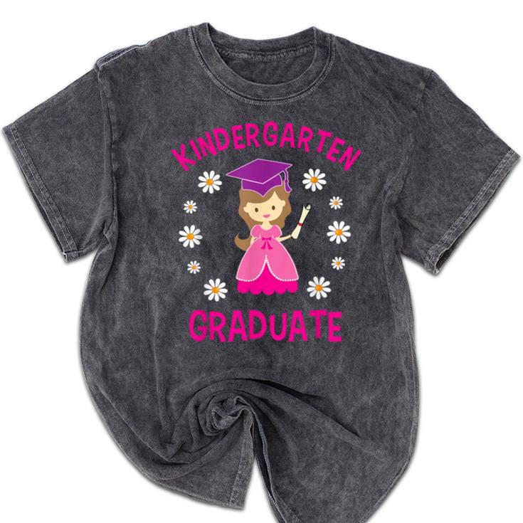 Graduation Kindergarten Last Day Of School Shirt Girls Mineral Wash Tshirts
