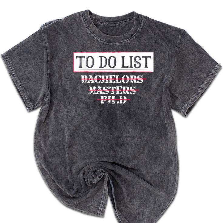Graduation PhD Tee Bachelors Tee Masters Degree Shirts Mineral Wash Tshirts