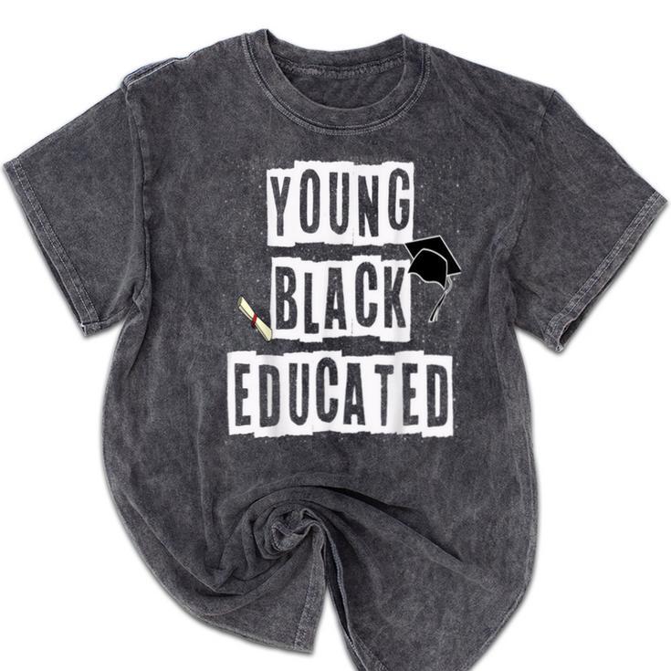 Graduation Young Educated For Men And Women Mineral Wash Tshirts