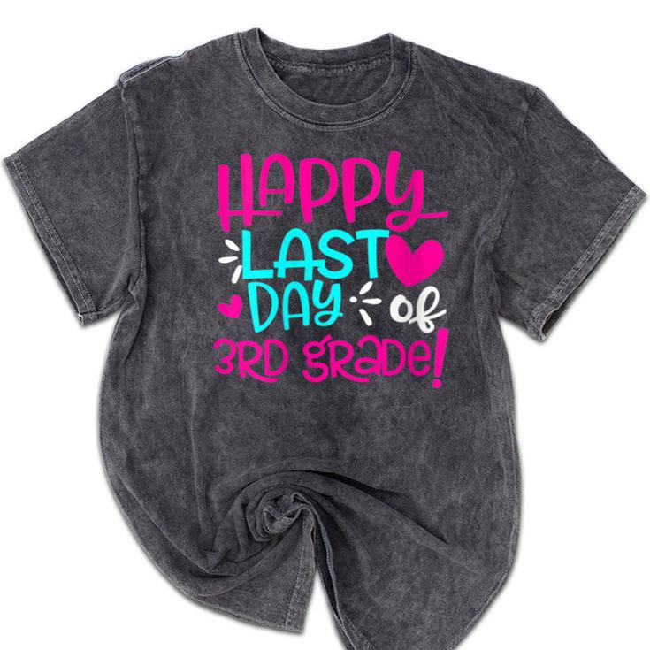 Happy Last Day Of Third 3rd Grade Teacher Student Graduation Mineral Wash Tshirts