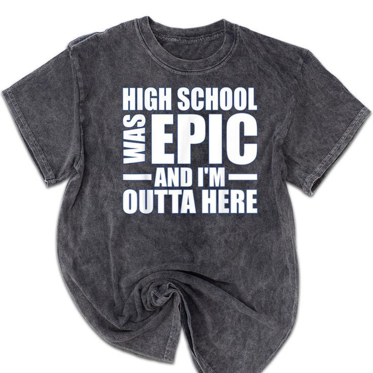 High School Graduate Graduation Party Meme Mineral Wash Tshirts
