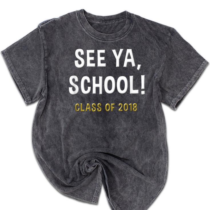 High School Graduation Class Of 2018 Shirt Mineral Wash Tshirts