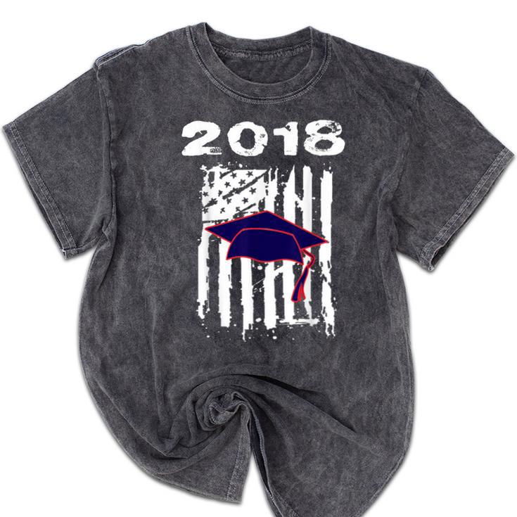 High School GraduationShirt Flag College Graduation Mineral Wash Tshirts