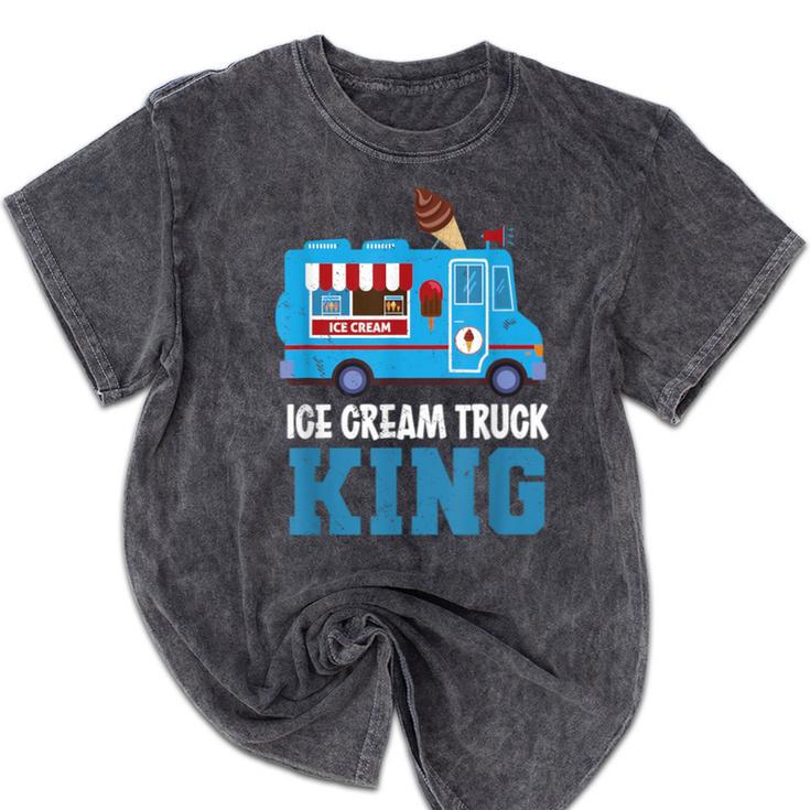 Ice Cream Truck King Nostalgia Summer Ice Cream Truck Driver Mineral Wash Tshirts Ice Cream Truck King Nostalgia Summer Ice Cream Truck Driver Mineral Wash Tshirts