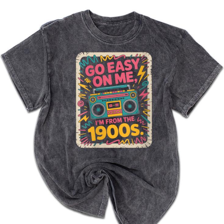 I'm From The 1900s 80s Millennial Boom Box Radio Mineral Wash Tshirts