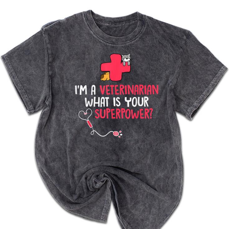 I'm A Veterinarian Vet Student Graduation Mineral Wash Tshirts