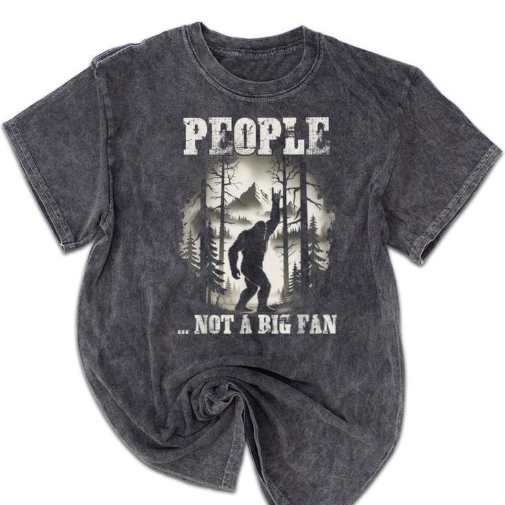 Introvert Bigfoot People Not A Big Fan Dad Joke Mineral Wash Tshirts