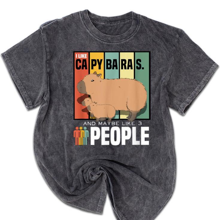 Introvert Capybara Rodent Animal Lover Antisocial Retro Mineral Wash Tshirts Introvert Capybara Rodent Animal Lover Antisocial Retro Mineral Wash Tshirts