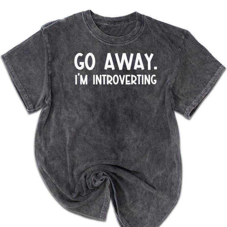 Introvert Gifts Mineral Wash Tshirts Introvert Gifts Mineral Wash Tshirts
