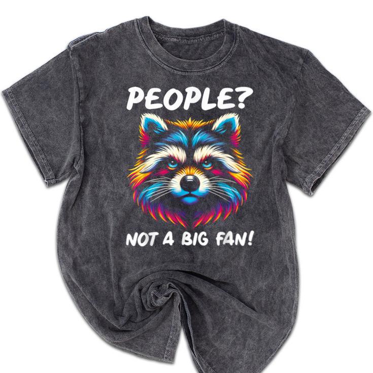 Introvert Raccoon Sarcasm Anti Social Mineral Wash Tshirts Introvert Raccoon Sarcasm Anti Social Mineral Wash Tshirts