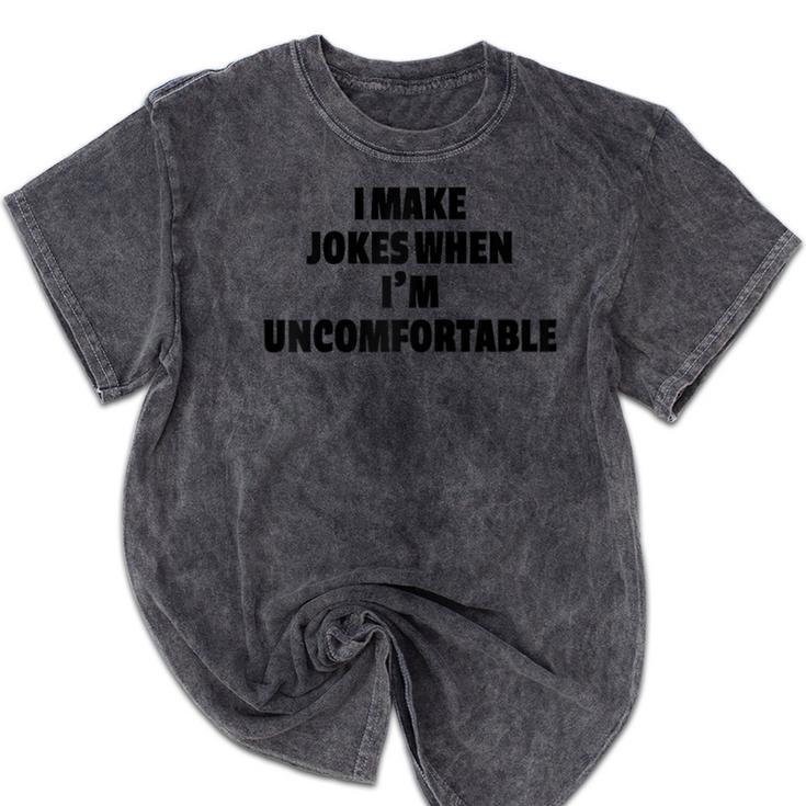 I Make Jokes When Im Uncomfortable Sarcastic Introvert Raglan Baseball Tee Mineral Wash Tshirts I Make Jokes When Im Uncomfortable Sarcastic Introvert Raglan Baseball Tee Mineral Wash Tshirts