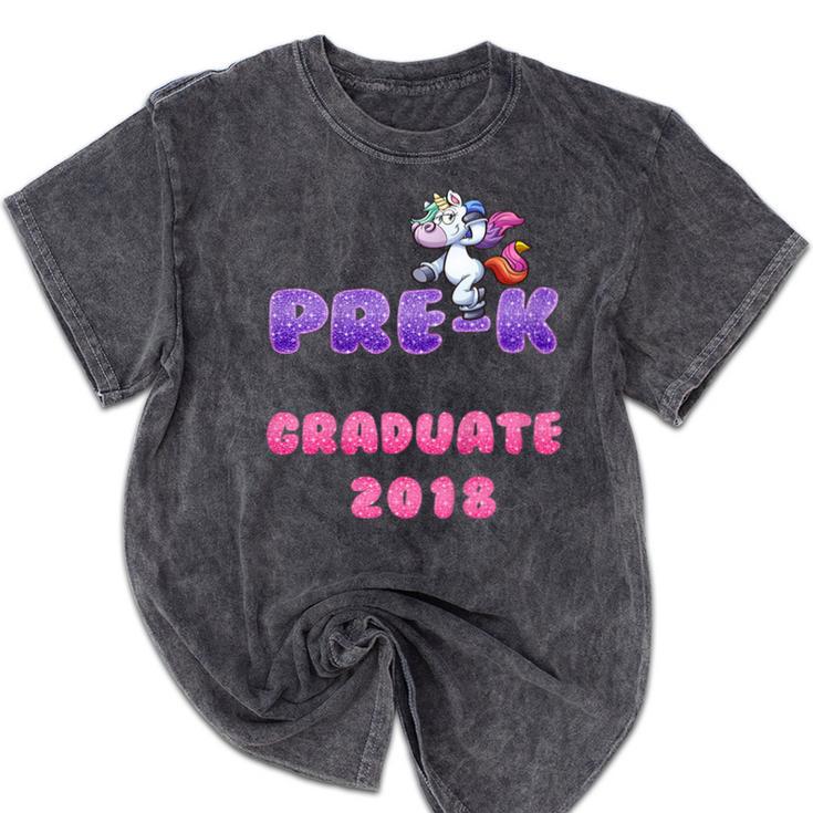 Kids Kids Pre-K PreSchool Unicorn GraduationShirt Mineral Wash Tshirts