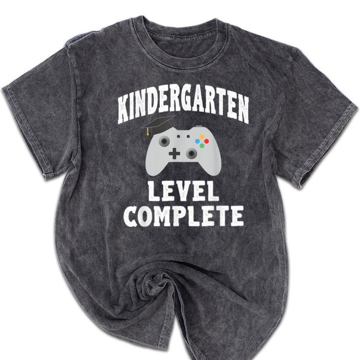 Kindergarten Gamer Graduate Graduation Mineral Wash Tshirts