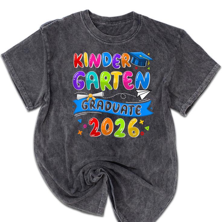 Kindergarten Graduate Kindergarten Class Of 2026 Graduation Mineral Wash Tshirts