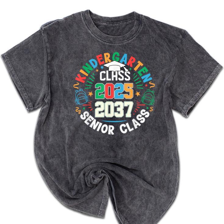 Kindergarten Graduation Class Of 2025 Senior 2037 Class Mineral Wash Tshirts
