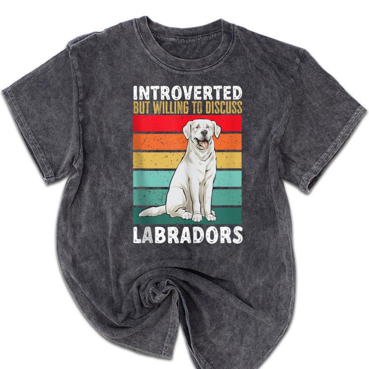 Labrador Retriever Introvert White Lab Mineral Wash Tshirts