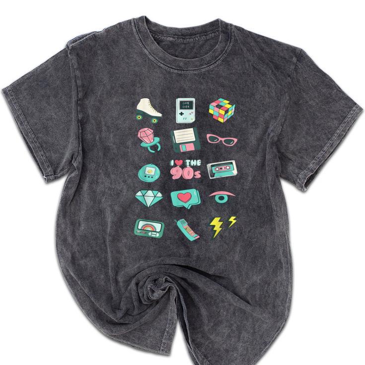 I Love The 90s Old For Nostalgia Fans Mineral Wash Tshirts I Love The 90s Old For Nostalgia Fans Mineral Wash Tshirts