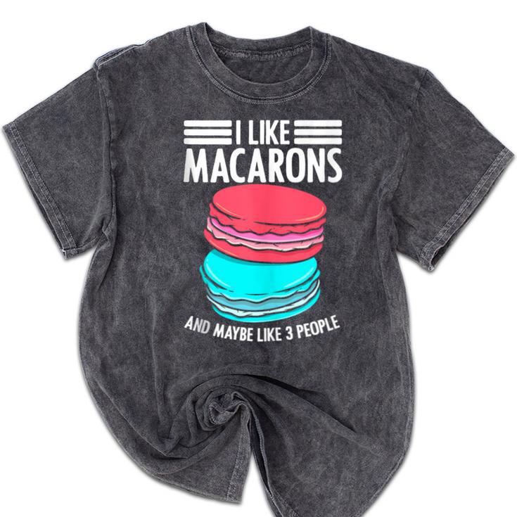 Macaroons Dessert Antisocial Introvert Pastries Food Lover Mineral Wash Tshirts