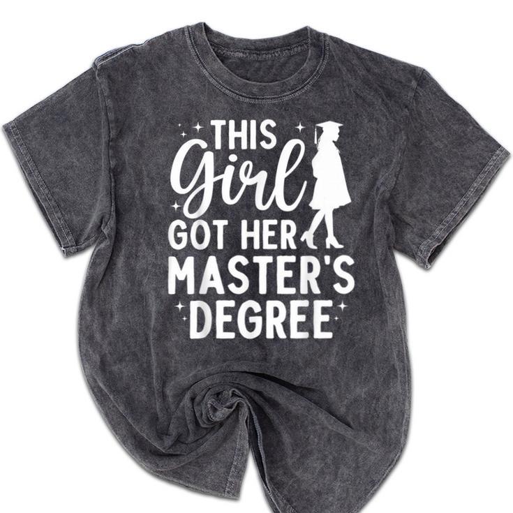 Masters Degree Art For Women Girls Masters Degree Graduation Mineral Wash Tshirts