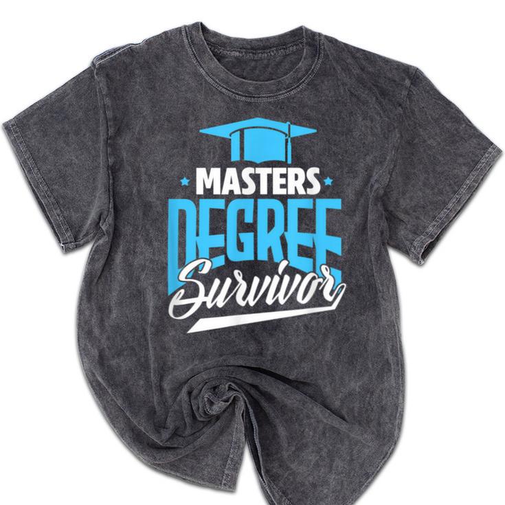 Master's Degree Graduation Masters Degree Survivor Mineral Wash Tshirts