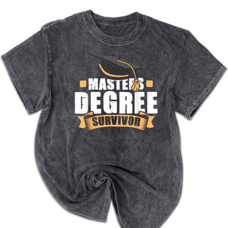 Masters Degree Survivor Graduation For MBA Graduate Mineral Wash Tshirts