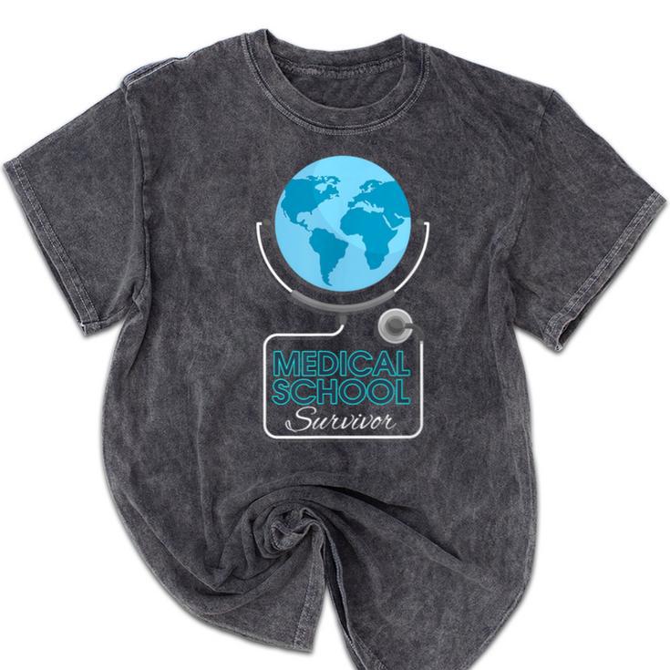 Medical School Survivor Med Graduation Mineral Wash Tshirts