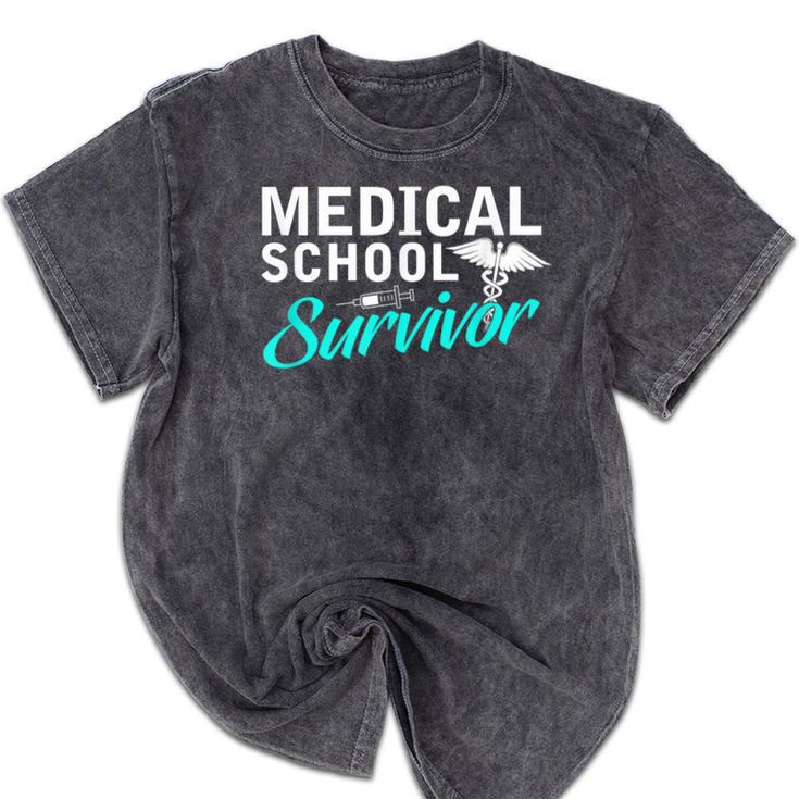 Medical School Survivor Med Student Graduation Mineral Wash Tshirts