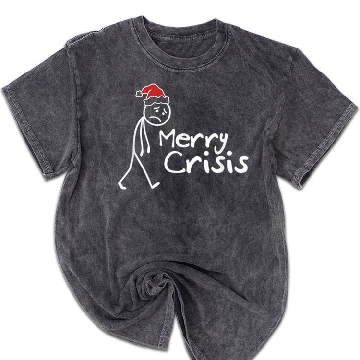 Merry Crisis Christmas Introvert Mineral Wash Tshirts Merry Crisis Christmas Introvert Mineral Wash Tshirts