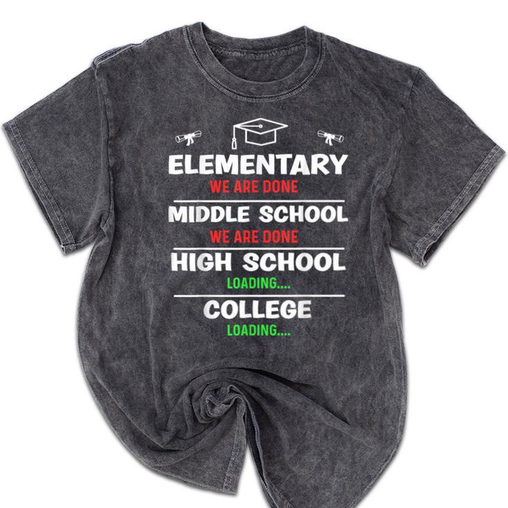Middle School Graduation We Are Done Class Of 2023 8th Grade Mineral Wash Tshirts