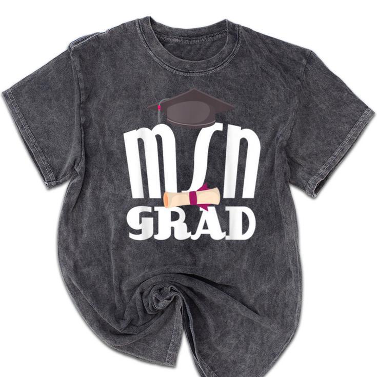 MSN Masters Graduation Men Women Son Daughter Mineral Wash Tshirts