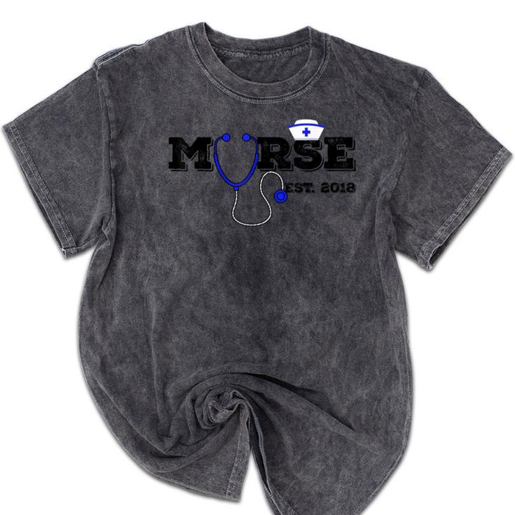Murse Est 2018 Male Nurse Graduation Mineral Wash Tshirts