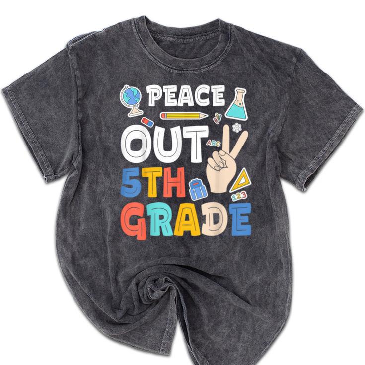 Peace Out 5th Grade Fifth Grade Graduation T-Shirt Mineral Wash Tshirts