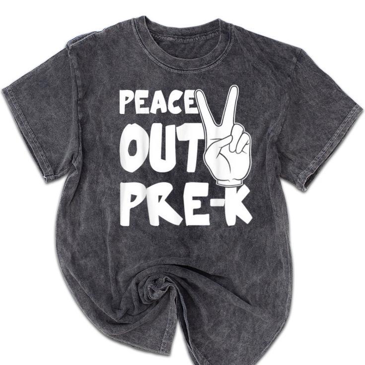 Peace Out Pre-K Great Class Of 2019 Graduation T-Shirt Mineral Wash Tshirts